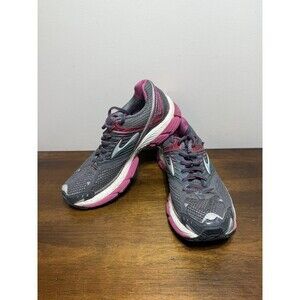 Brooks Womens Glycerin 10 Running Shoes Gray Pink 1201122A761 Mesh Lace Up Sz 8